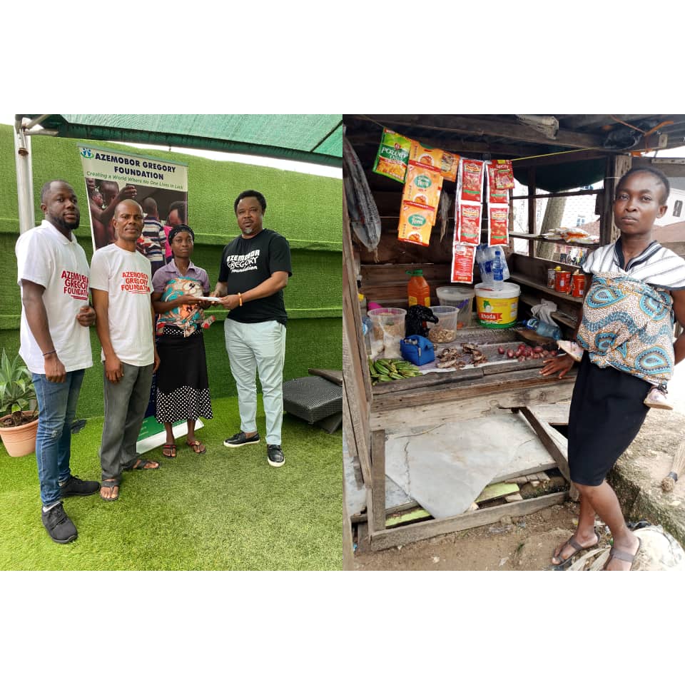 Mrs Amarachi received a free cash grant to boost her petty trade